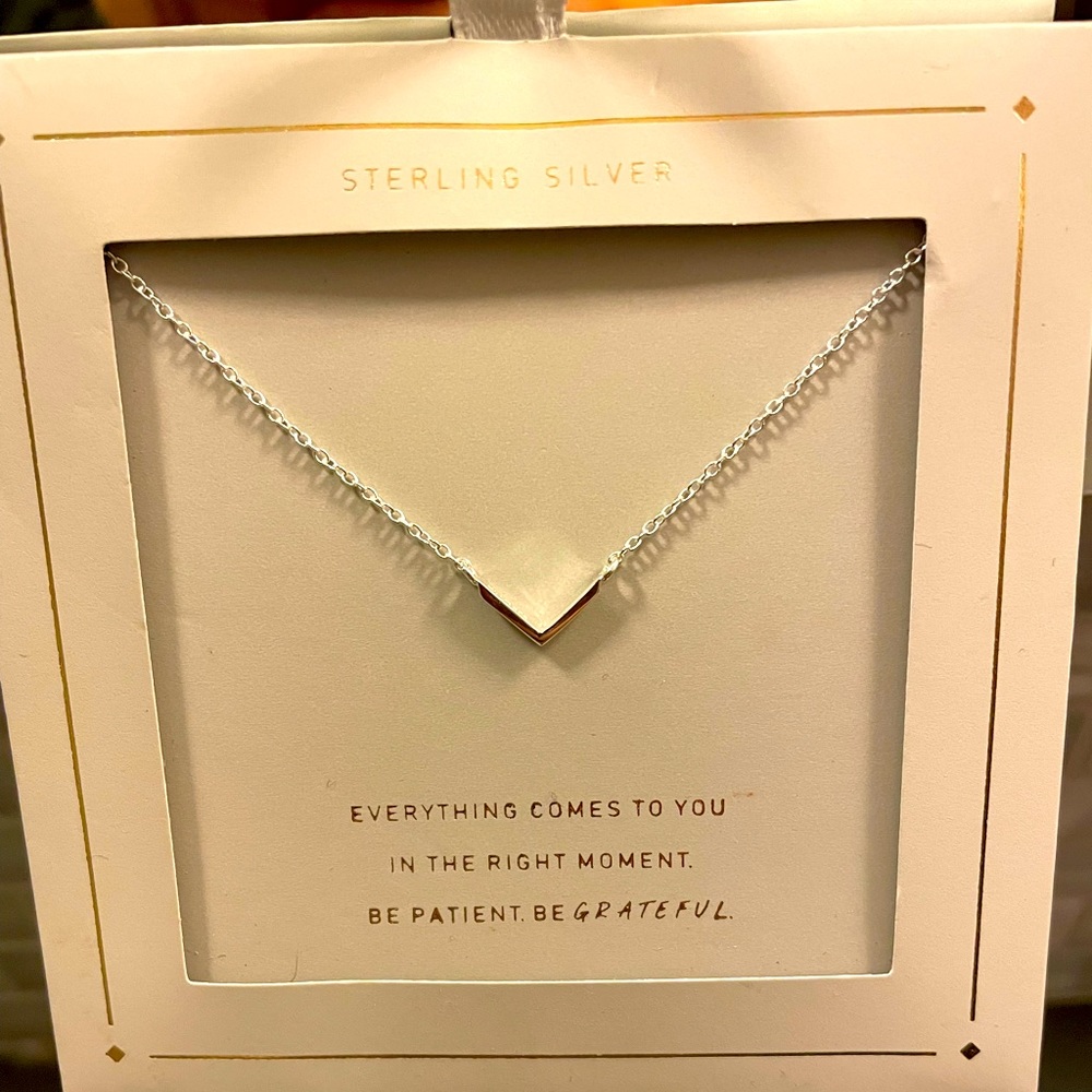 Sterling Silver- Inspiration Quote Necklace